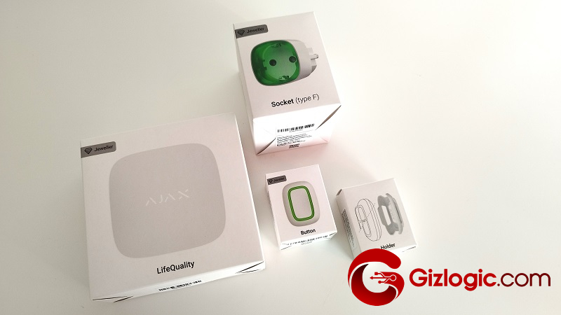 Ajax LifeQuality Jeweller, Socket (type F) Jeweller y Button Jeweller Ajax LifeQuality Jeweller, Socket (type F) Jeweller y Button Jeweller